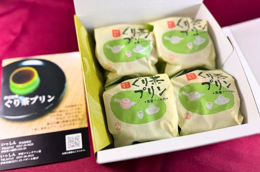 【贈答用に最適】ぐり茶プリン 4個セット(箱入り)