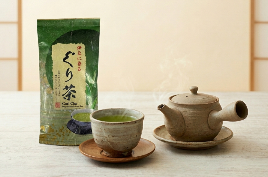 伊豆に香る ぐり茶 ふるさと 100g|玉緑茶(市川製茶)
