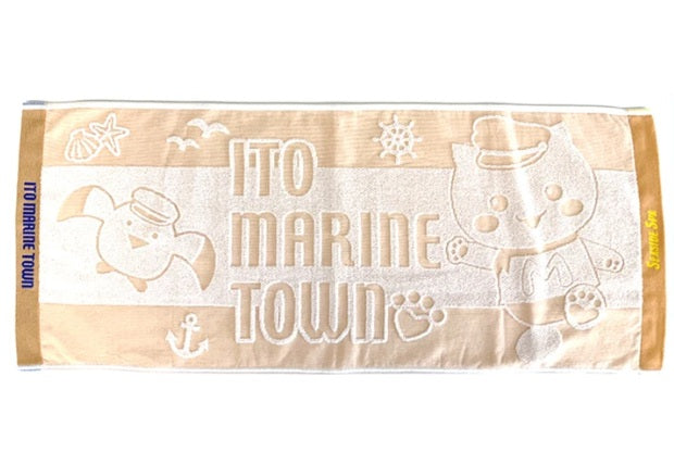 フェイスタオル　イエロー　（道の駅 伊東マリンタウン オリジナル）