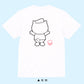 【Kids用Tシャツ】マリにゃんバックイラスト＆肉球