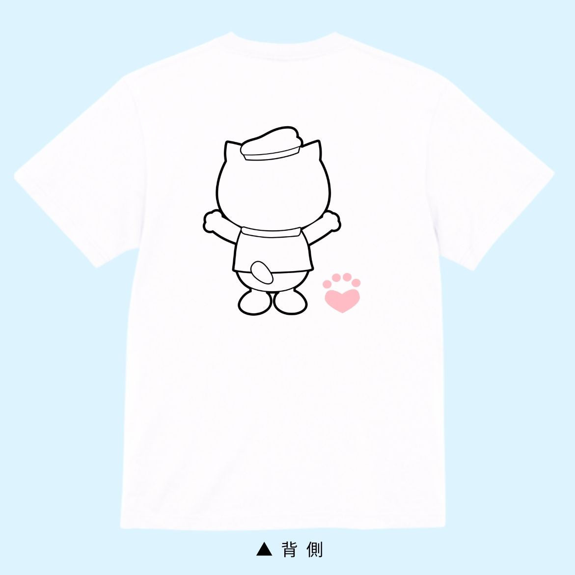 【Kids用Tシャツ】マリにゃんバックイラスト＆肉球