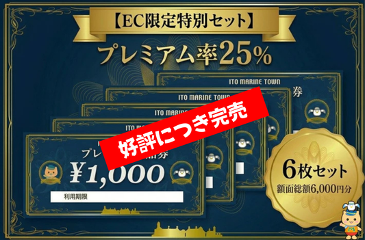 プレミアム商品券 6,000円分