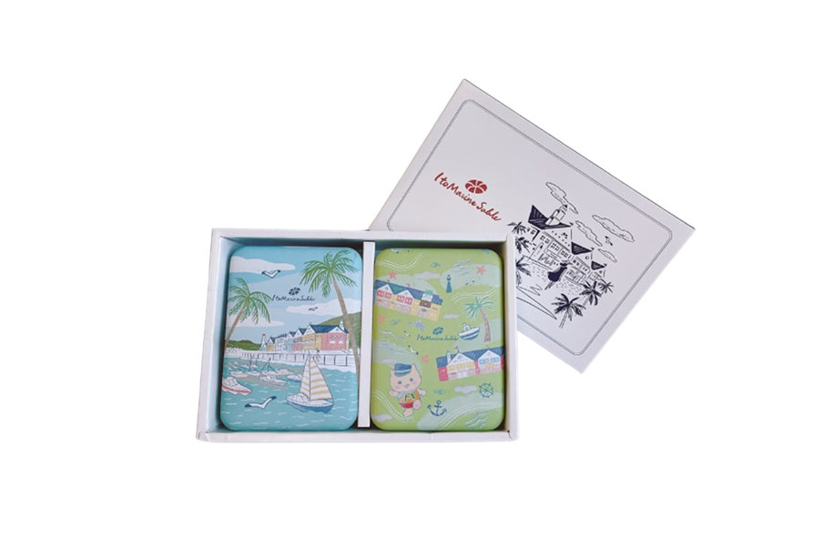 伊東マリンサブレ【《2缶入り》ギフトセット】ハーバー＆マリにゃん